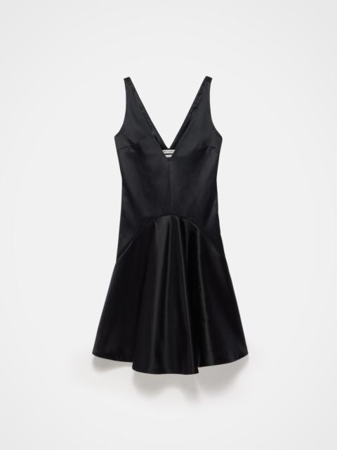 WOMENS DRAPED SKIRT MIDI DRESS IN BLACK