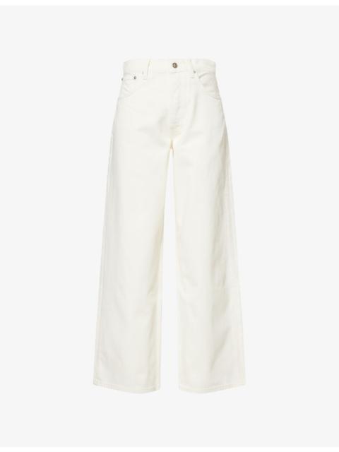 Manon Wide-Leg Mid-Rise Denim Jeans