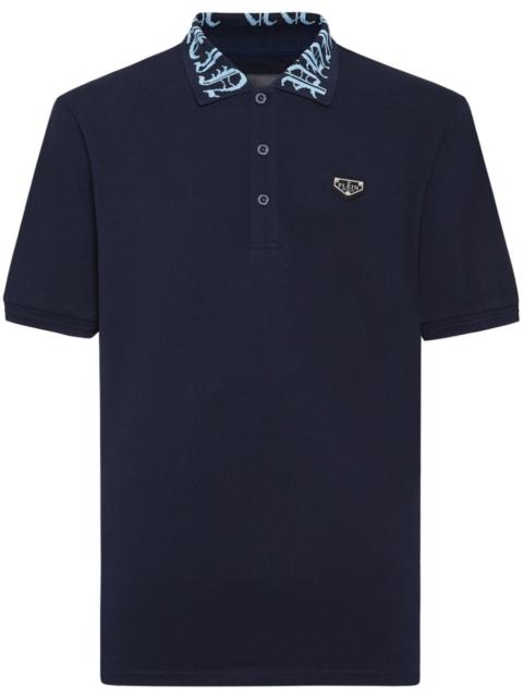 Gothic Plein piqué short-sleeve polo shirt