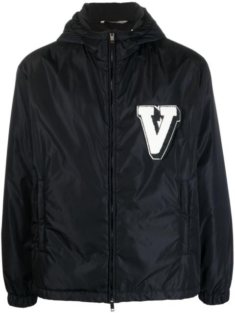 logo-patch hooded jacket