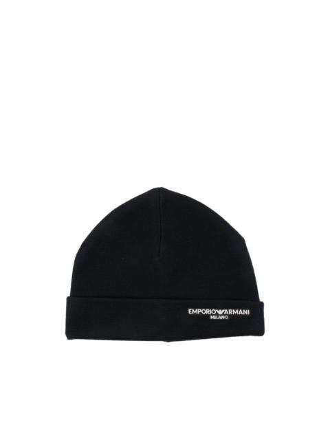 logo-embroidered beanie