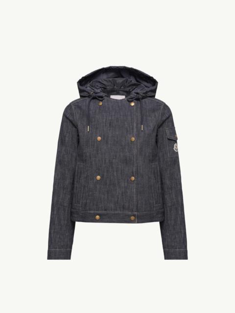 Diervilla Hooded Double-Breasted Denim Jacket