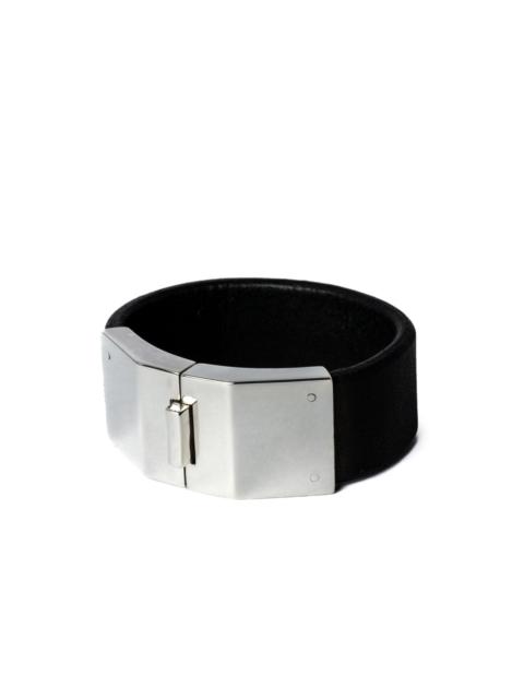 Box Lock leather bracelet