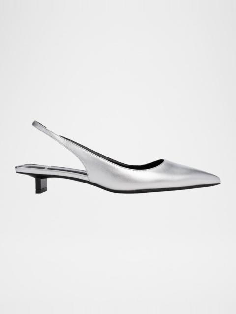 Stella Metallic Leather Slingback Pumps