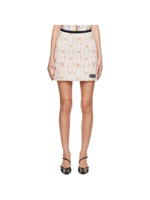 White Boutis Miniskirt