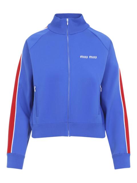 Miu Miu Stripe Zip-fastening Sweatshirt