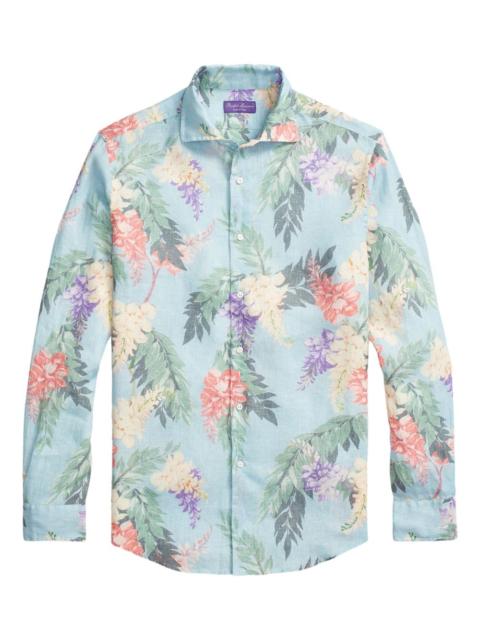 floral-print shirt