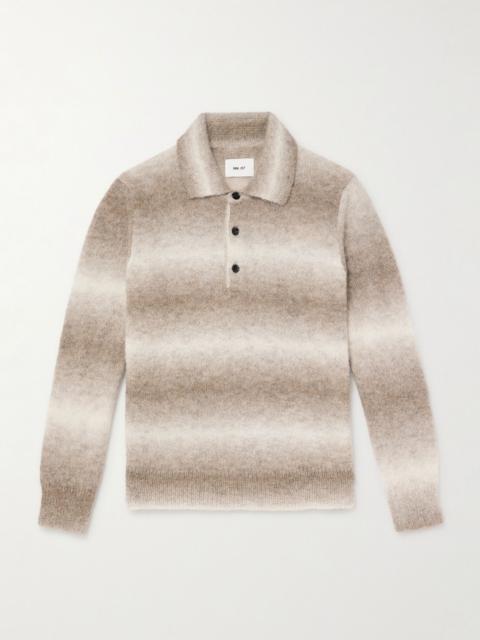 Alfie 6656 Alpaca-Blend Polo Sweater Beige