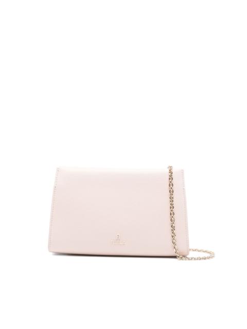 chain-strap leather cross body bag
