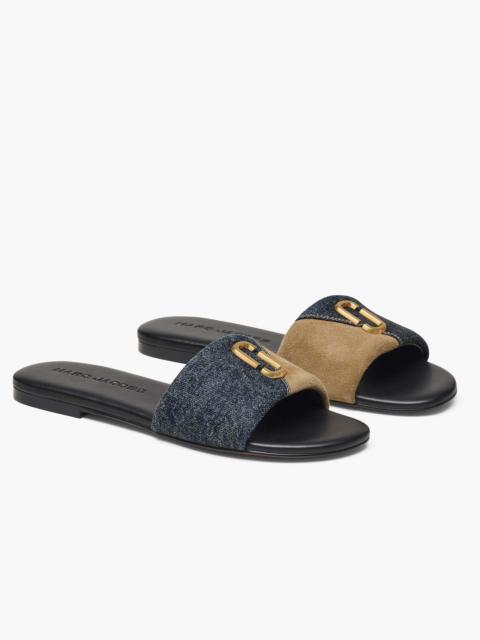 THE DENIM SUEDE SNAPSHOT SLIDE