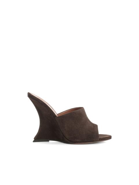 Nina sculpted-heel suede sandals