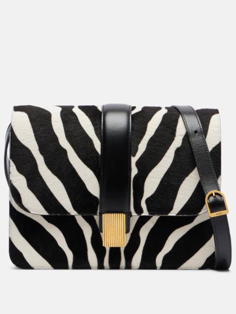 Blake zebra-print calf hair crossbody bag