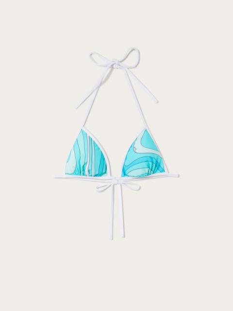 MARMO PRINT TRIANGLE BIKINI TOP