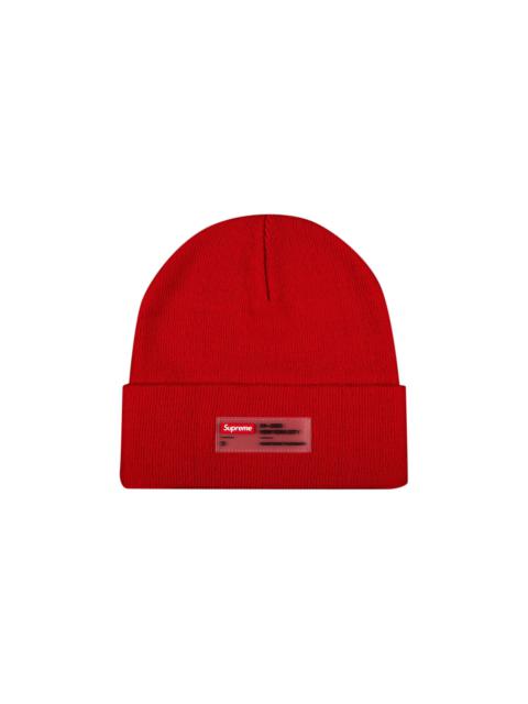 Supreme Clear Label Beanie 'Red'