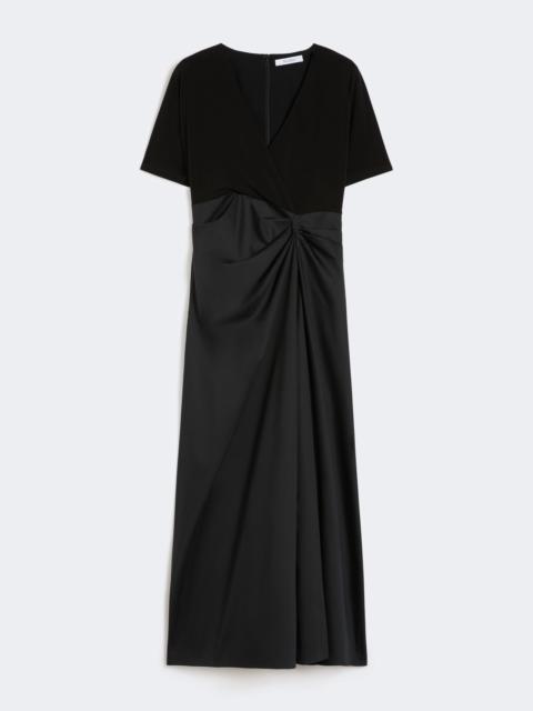 Stretch viscose jersey dress - BLACK