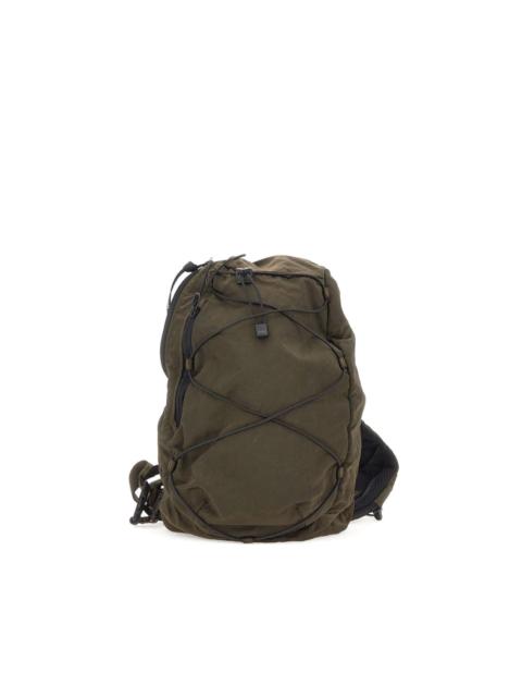 Lens-detail drawstring backpack