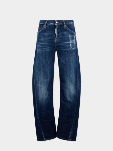 DARK SMOKER WASH LOOSE TWIST JEANS