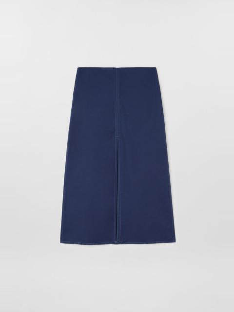 LONG SPLIT SKIRT / blue