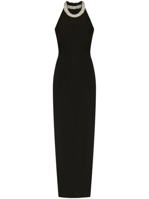 crystal-embellished maxi dress