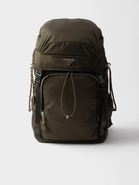Re-Nylon and leather backpack