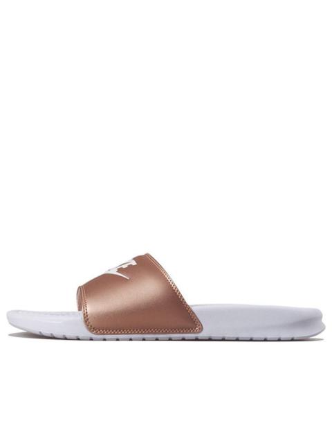 (WMNS) Nike Benassi JDI 'Metallic Red Bronze' 343881-108