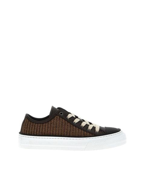 woven-panel sneakers