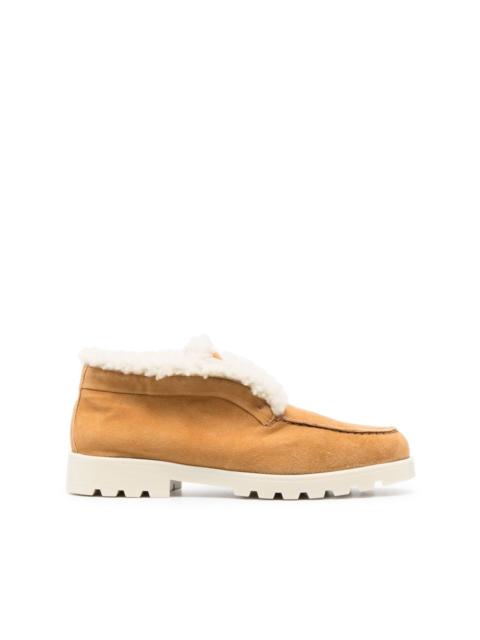 shearling suede loafers