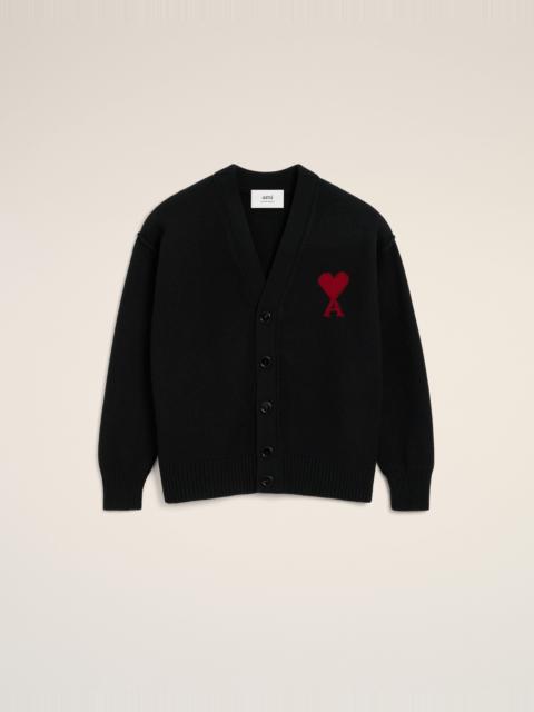 BLACK WOOL AMI DE COEUR CARDIGAN