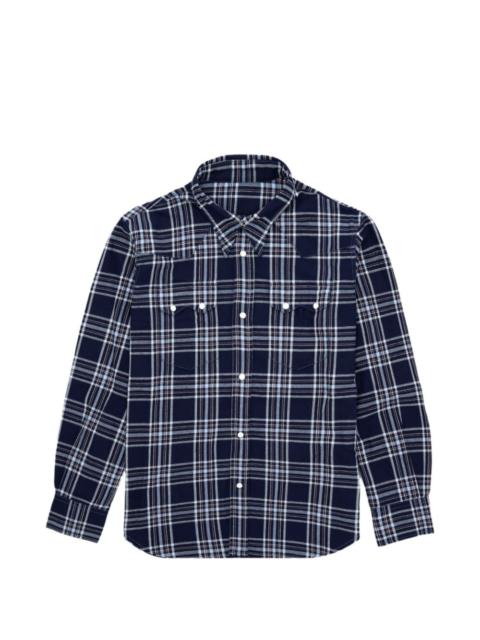 check flap-pocket shirt