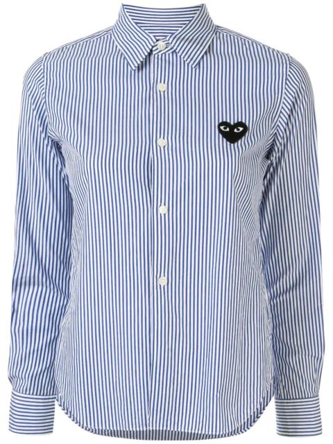 striped-print branded shirt