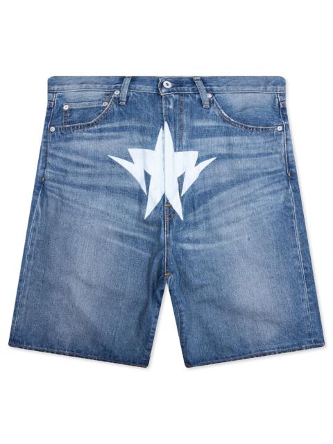 TWIN STA RELAXED FIT DENIM SHORTS - LIGHT INDIGO