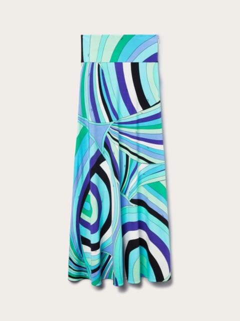 IRIDE PRINT LONG SKIRT