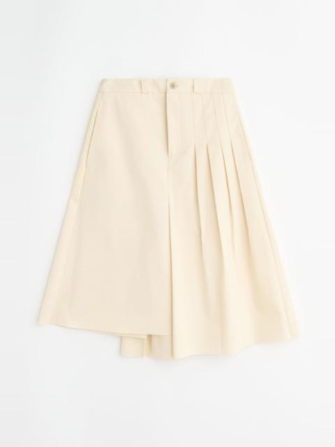 Origami Skirt Soft Ivory Micro Canvas