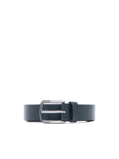 buckled leather belt