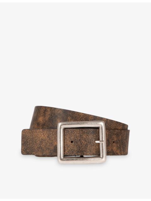 Vintage-Effect Leather Belt