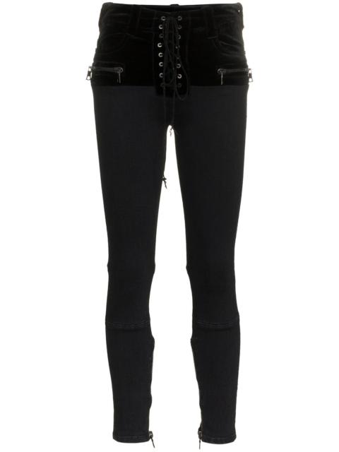 front fastened skinny jeans