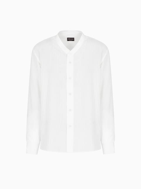 VISCOSE AND SILK JACQUARD SHIRT