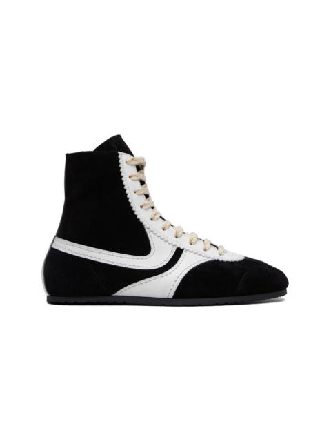 Black & White Suede Sneakers