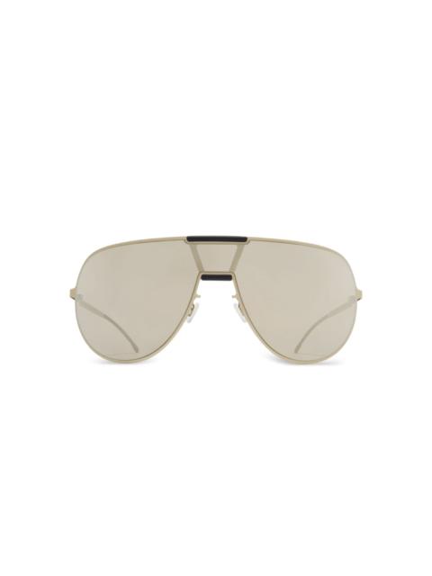 metal-frame mirrored sunglasses