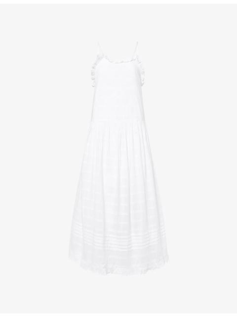 Fiore Frilled Cotton Midi Dress