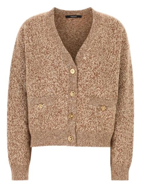 button-down textured cardigan