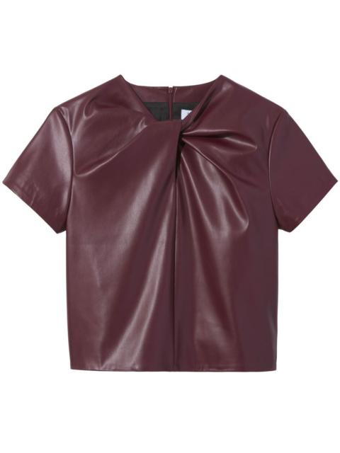 twist-detail short-sleeved top