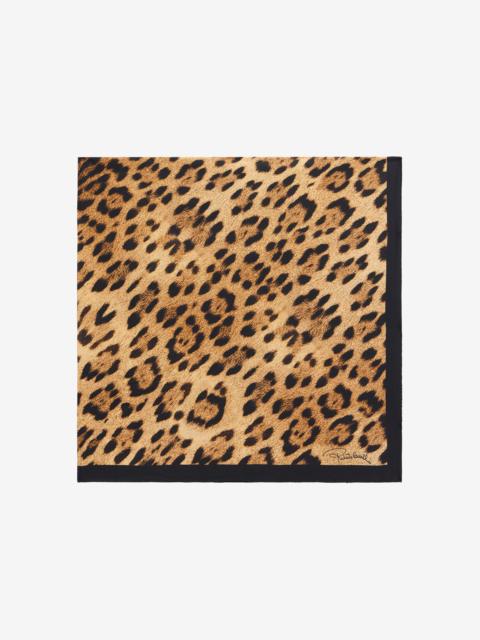Silk Scarf with Jaguar Print