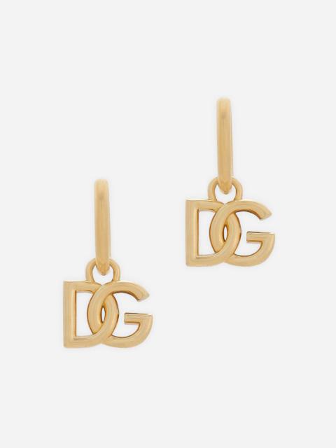 Creole earrings with DG logo