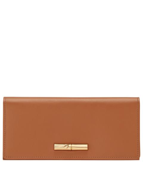 Le Roseau Long continental wallet Cashew - Leather