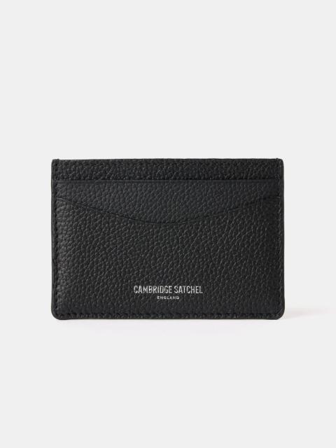 The Card Case - Black Madras Grain