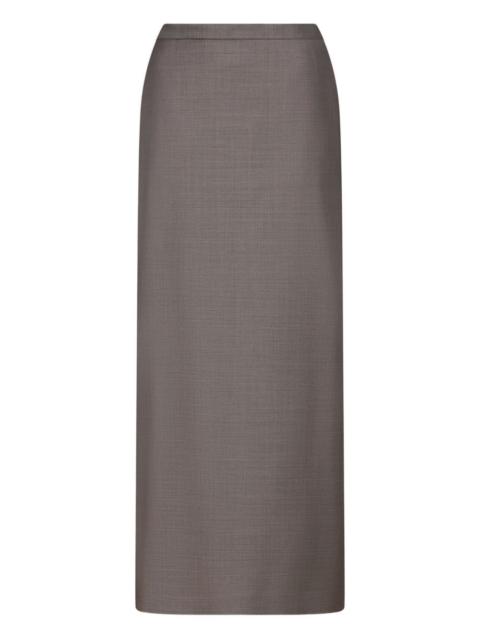 Cara elasticated waistband vent maxi skirt