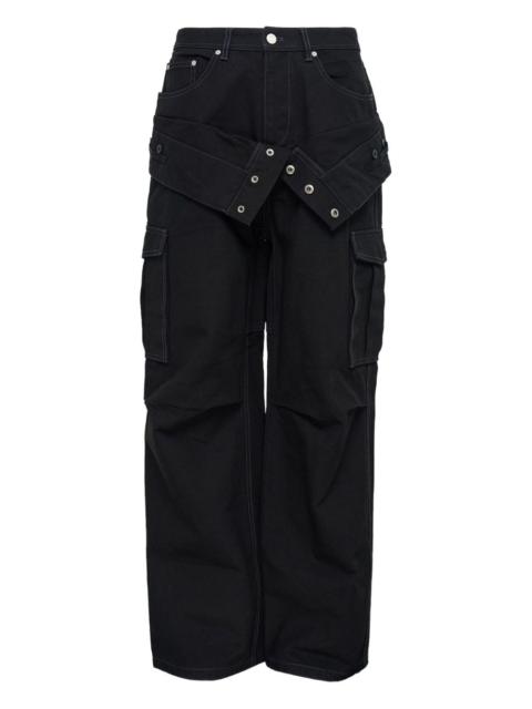 double-waist cargo jeans