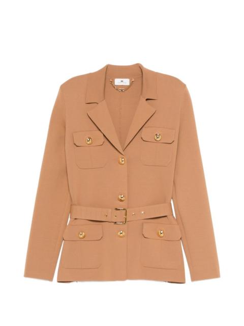 button belted jacket