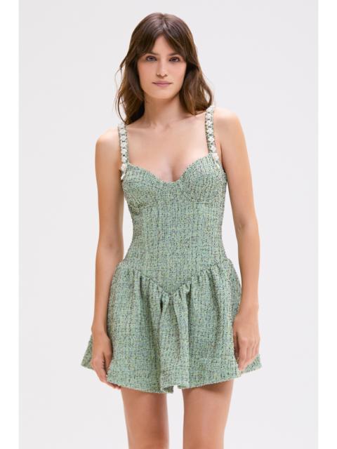 CRYSTAL TWEED MINI DRESS